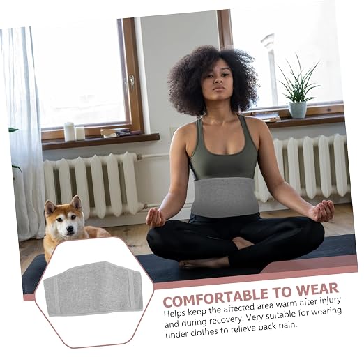 PartyKindom Lumbar Support Belt for Back Pain Relief Adjustable Waist Wrap for Seniors Bamboo Charcoal Heat Therapy Comfortable Supportive Brace for Sports and Daily Use
