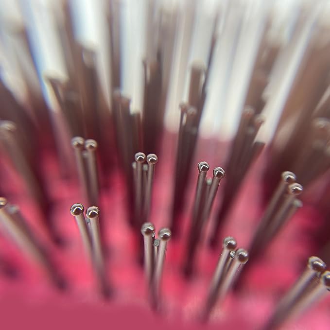 Phillips Brush Light Touch 6 Detangling Hair Brush, Full Size Ruby Red | Flexible Nylon Bristles, Gentle Detangling & Smoothing for All Hair Types, 7.75 Inch Daily Use Hairbrush
