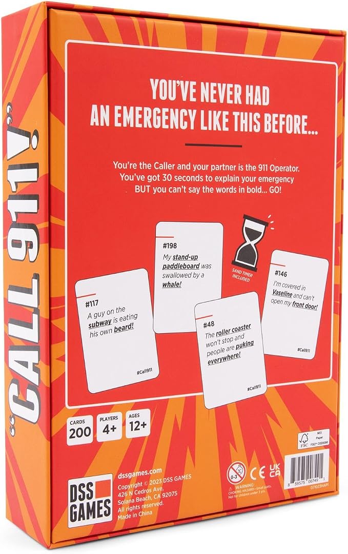 DSS Games Call 911! A Family Card Game of Unexpected Emergencies | Ages 12+