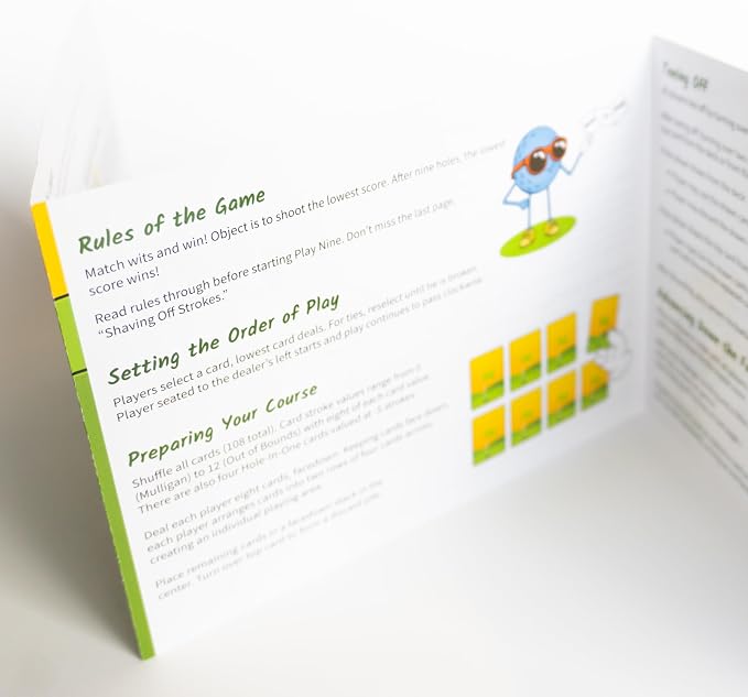 Play Nine The Card Game of Golf, Ages 8 and Up, Couples Date Night Gift, Game Night Favorite, 15 Min Gameplay, Family Friendly Card Game for Kids, Teens & Adults, Great Golf Gift