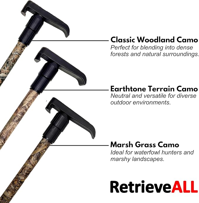 Telescoping Cargo Tool/Multi-Use Cargo Retriever/Extendable Reaching Aid/Reacher/Grabber - Shadow Black Camo