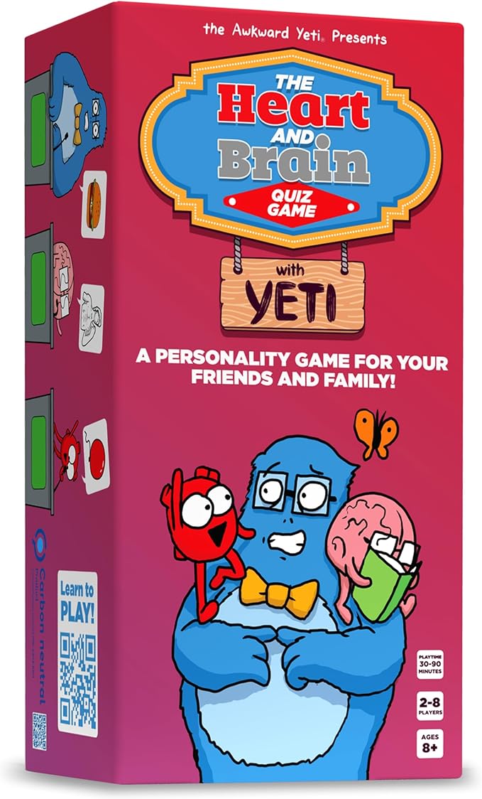 The Awkward Yeti Organ Attack | Funny Family Card Game for Kids Ages 8+ & Parents, Teens & Adults | Party Game for Family Game Night | Super Fun (Heart & Brain Edition)