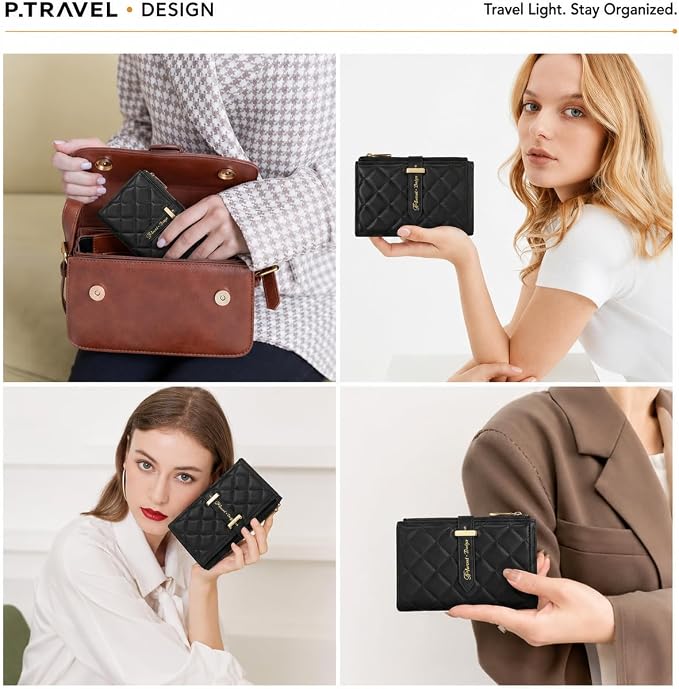 Passport Holder for Travel,Leather Passport Wallet,Travel Document Organizer with AirTag Slot,RFID Blocking With Credit Cards Case,Zippered Coins Pocket and Cash Slot for Women Men