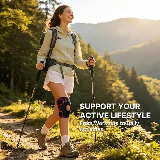 Fit Geno KneeXpert Knee Brace with Side Stabilizers & Patella Gel Pad – Adjustable Compression Support for Knee Pain Relief, Meniscus, ACL, Arthritis, Sports, Running - XS/S