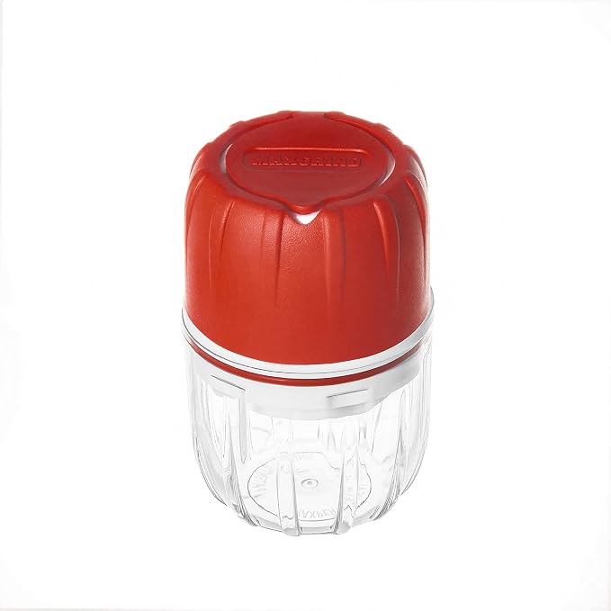 MAXGRIND Pill Crusher and Pill Grinder, Pill Crusher for Small or Large Pills and Vitamins to Fine Powder, Pill Pulverizer Grinder, Medicine Grinder with Medicine Cup, Pill Storage (Red)