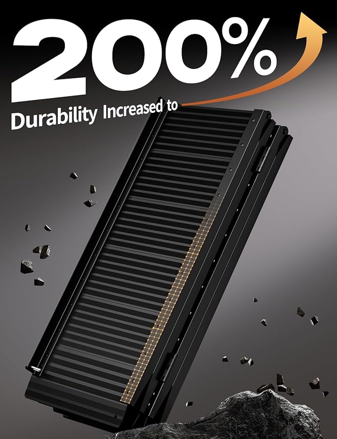 Black Aluminum Ramp 7FT, With Non-Slip Surface Wheelchair Ramp, Folding Portable Wheelchair Ramps for Home Steps,Scooter Ramp for Car, Stairs, Doorways, Curbs, 800 LBS Weight Capacity, 28.3" W x 84" L