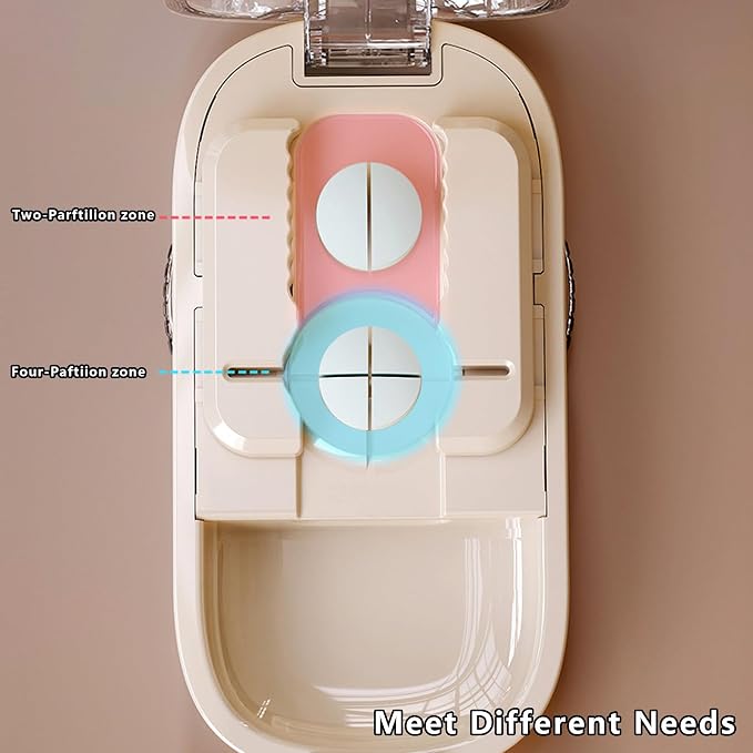 Pill Cutter Splitter for Small and Tiny Pills, Adjustable Pill Cutter and Splitter for Multiple Pills, Portable 1/2 1/4 Splitter Popper, Accurate Centering Alignment Device (Blue, 1/2 + 1/4)