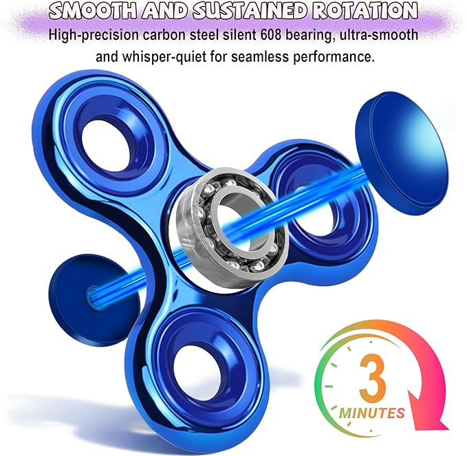 Fidget Toys Adults 5 Pack,Metal Fidget Spinner Stress Reducer,Fidgets for Adults & Teens & Kids Age 6+,Valentines Day Gifts