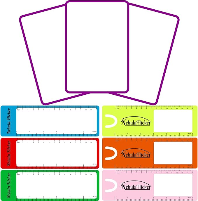 3 PCs Magnifying Sheet Lightweight Page Magnifier for Reading 3X Fresnel Lens with 3 PCs Magnifying Ruler and 3 PCs Magnifying Bookmark for Low Vision & Seniors