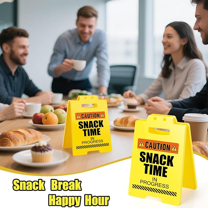 MBL Snack Bar Decor Sign - Funny Small Fun Gag Cubicle White Elephant Stocking Stuffers Christmas Xmas Holiday Gifts for Office Home Desk Break Room Snacks Candy Bar Coffee Station Accessories