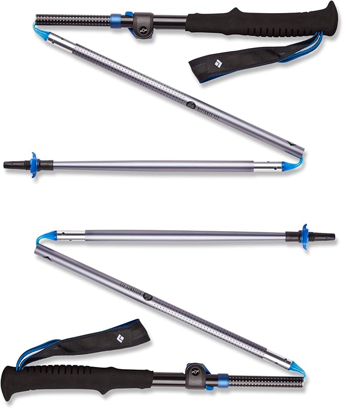 BLACK DIAMOND Distance Z Trekking Poles (Pair) | Ultralight | Foldable Z-Pole Design | Trail Running & Hiking Stability