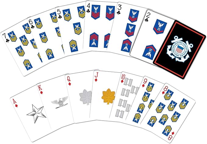 Military Gift Shop Coast Guard Playing Cards - Professional Quality USCG Deck of Cards - Coast Guard Gifts | Coast Guard Playing Cards