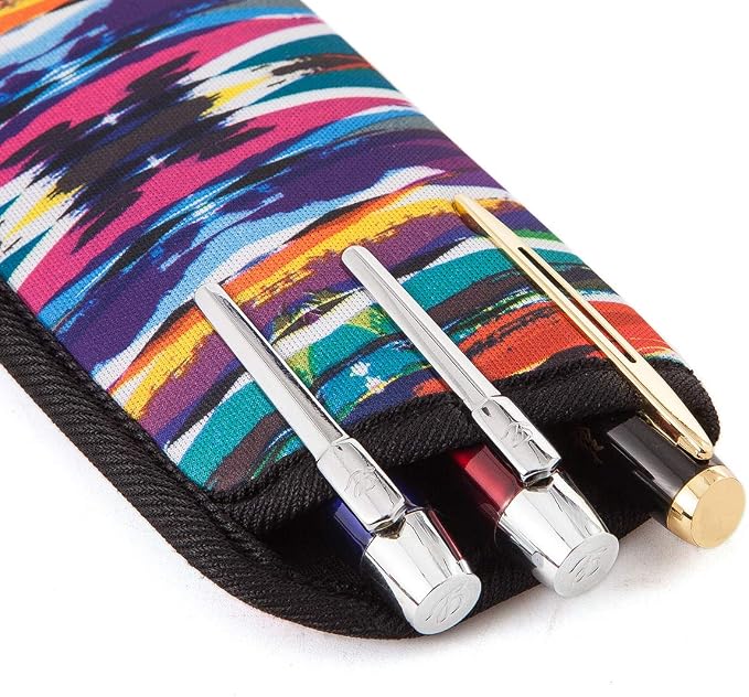 TRIUMPH VISION 3 Pack Reading Glasses Pouch Soft Case Eyeglass Sleeve Slim | Alternative to Bulky Case in bag, Lightweight Lined Padded Protect Optical lens Slip in, Cute Pattern Portable for Daily Use