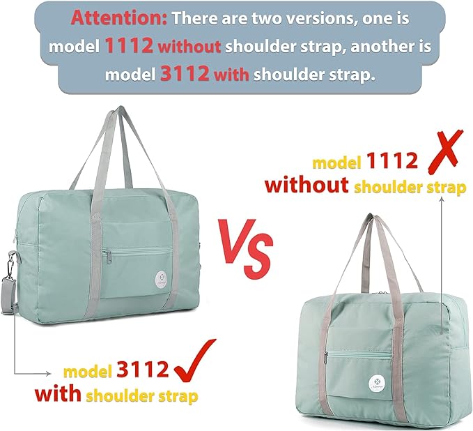 For Spirit Airlines Personal Item Bag Foldable Travel Duffel Bag Tote Carry on Luggage Duffle Overnight for Women and Men