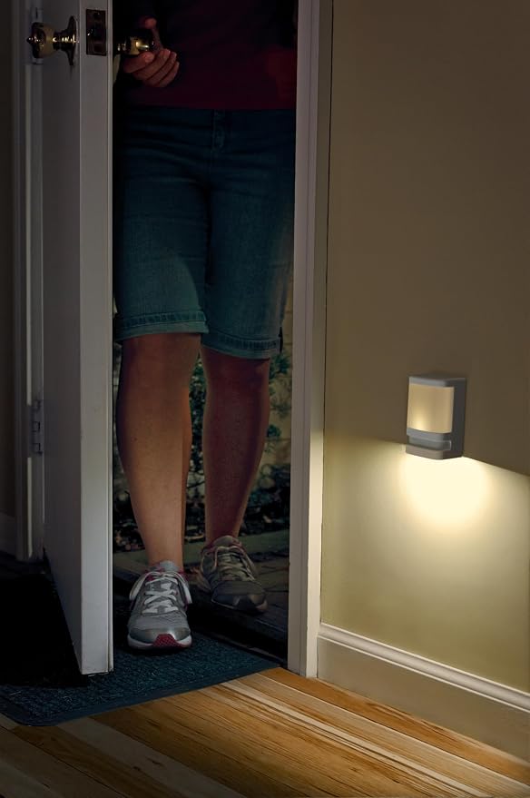 Xodus Battery Operated LED Deck & Stair Light, Motion Sensor, White, 3 Pack | Illuminates steps for safer nighttime footing, motion-activated, weatherproof, indoor or outdoor use, low glow mode, timer