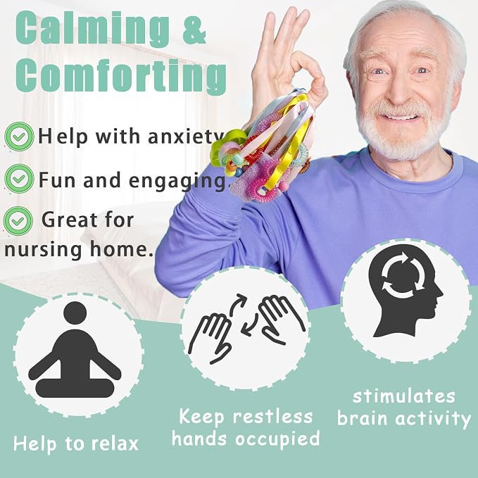 Sensory Fidget Aids for Alzheimer’s and Dementia Anxiety Relief and Cognitive Engagement Ring Fidget Tool Adult