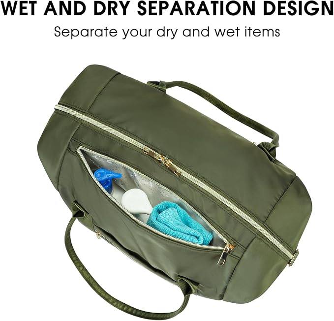 WANDF For Spirit Airlines Personal Item Bag 18x14x8 Underseat with Wet Pocket & Shoe Compartment & Tsa Approved Toiletry Bag
