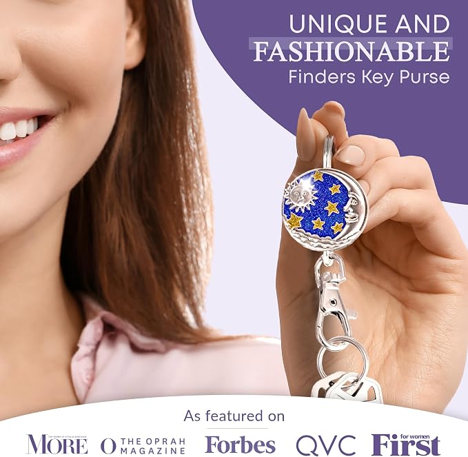 Women’s Bag Charm Key Finder, Car Keychain Hook, Cute Purse Organizer & Tote Bag Accessories, Gifts for Mom - Original