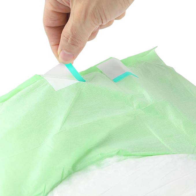 CutiePlusU Disposable Diaper 10 Pieces Protective Underwear Absorbent Briefs Dry Surface- Green (Medium 28"-38")