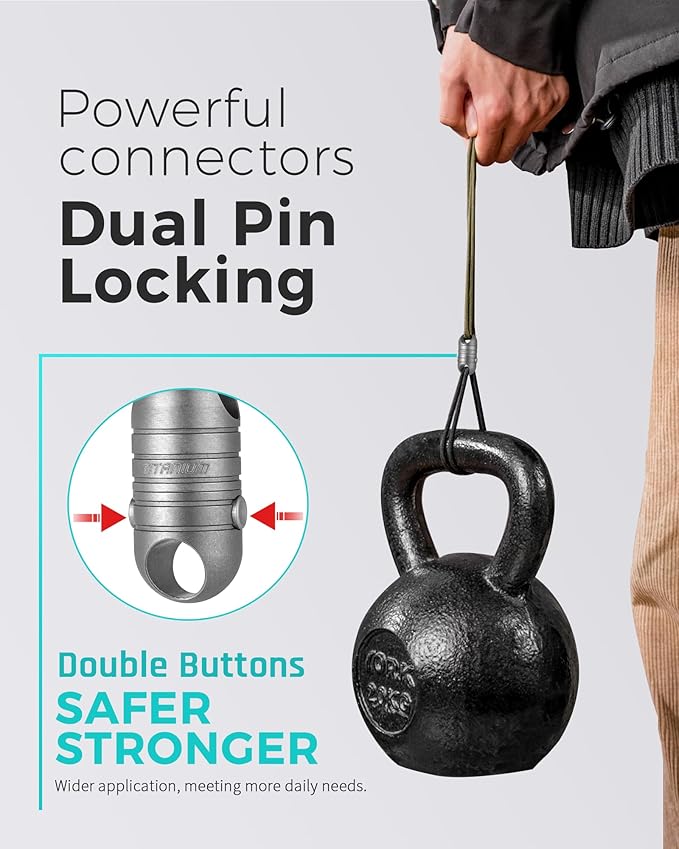 TISUR Titanium Quick Release Keychain,Detachable Pull Apart Key Chain Rings