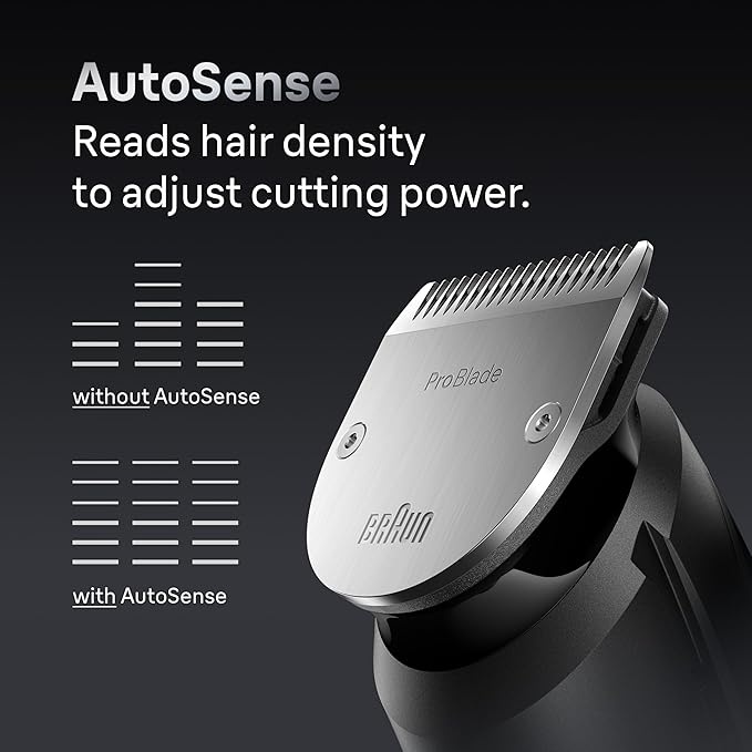 Braun All-in-One Men's Shaving Kit Series 7 7440, 12-in-1 Beard, Face, Nose, Ear Trimmer, Hair Clippers, Body Groomer and Manscaping + Travel Case + Charging Stand