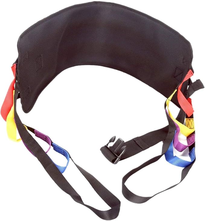 Stand Assistance Belt Patient Lift Sling Heavy Duty Transfer Sling for Movement Padded Patient Transfer Assist Belt Quicker Easier Safer Transfers & Toileting Lift Sling for Elderly (Pink Purple)
