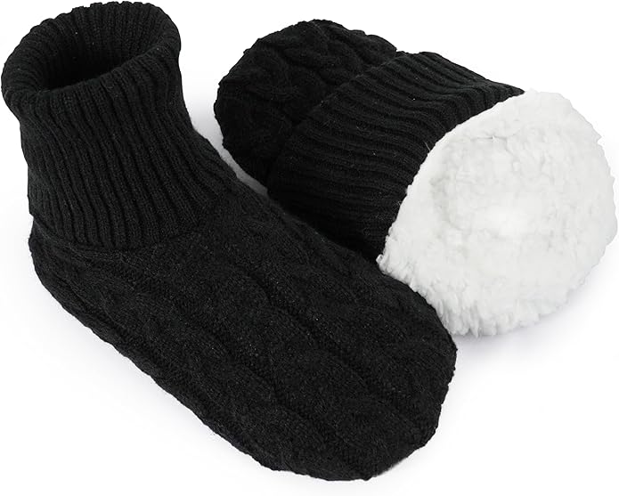 BenSorts Fuzzy Slipper Socks for Women Non Slip House Socks with Grips Gifts