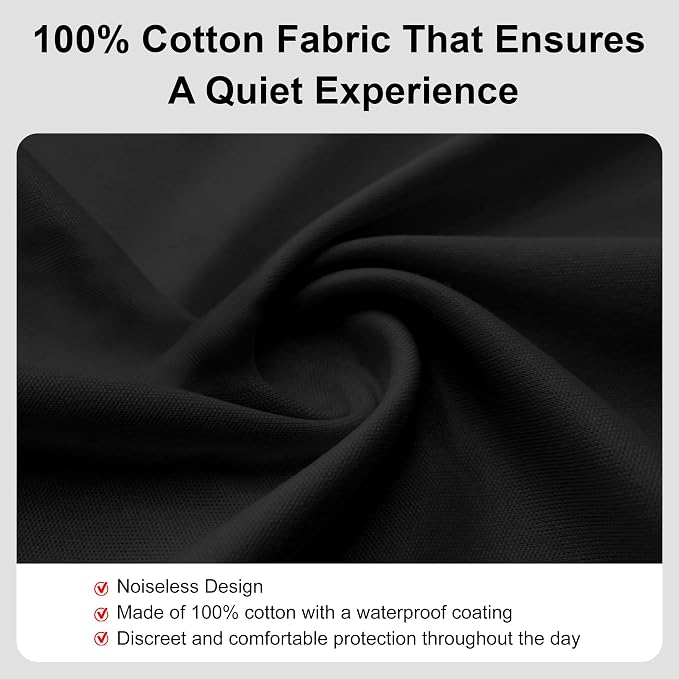 Adult Cloth Diaper Cover Waterproof Plastic Pants Rubber Underwear for Incontinence Leak Proof Washable (BlackL)