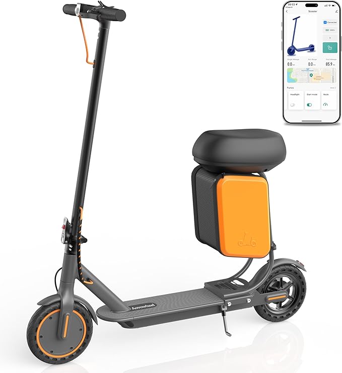 Electric Scooter for Adults, Folding E Scooter with 350W/500W Motor 16-24 Mph Top Speed, Max 15-60 Miles Long Range, 6.5''/8.5''/10''/14'' Solid Tires Commuting Scooters, Dual Brakes, APP