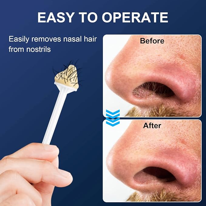 Nose Wax Sticks Applicators, 200 Pcs Plastic Wax Rod Wand for Nostril Cleaning and Nose Hair Removal