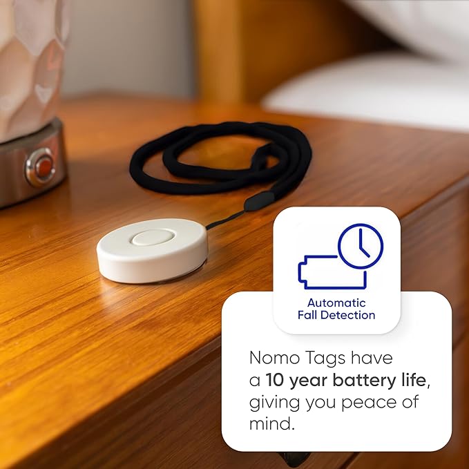 Tags - Fast, Easy Integration with Existing Smart Care Systems - Motion Detection, Emergency Panic Button, Wearable Fall Detection - Battery Operated - 4 Tags