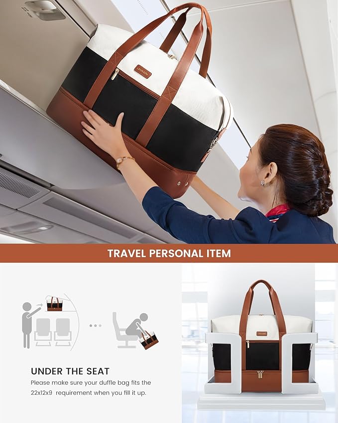 LOVEVOOK Weekender Bag for Women, Large Duffle Bag for Travel with 2 Packing Cubes, Carry on Overnight Bag with Shoe Compartment, Mom Hospital Bags for Labor and Delivery