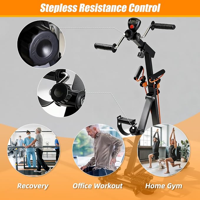 Arm and Leg Exercise Pedal Machine for Seniors, Seated Rehabilitation Bike for Physical Therapy, Elderly Stroke Recovery & Mobility Training Equipment