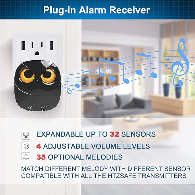 Driveway Alarm- 1/2 Mile Long Range Motion Sensor- 1 Receiver+3 Sensors | Wireless Outdoor Weather Resistant Motion Sensor&Detector-DIY Security Alert-Monitor&Protect Outdoor/Indoor Property