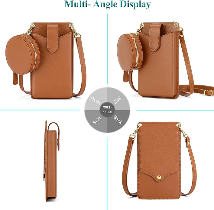 Peacocktion Small Crossbody Cell Phone Purse for Women, Lightweight Mini Small Crossbody Bags for Women with Card Slots