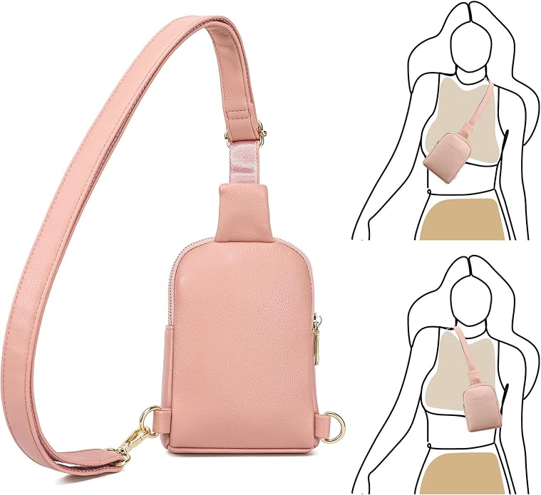 Lightweight Small Crossbody Sling Bag for Women | Mini Travel Purse,Multi-pocket with Card Slots,Durable Vegan Leather,Everyday Carry