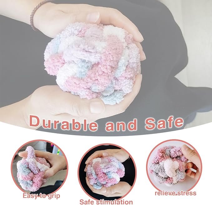 Fidget Ball for Alzheimer Dementia Patients Therapy and Anxiety Relief Sensory Toys Autism Special Needs Elderly Stretch Squeeze Skin Pickers ADHD OCD Finger Decompression Products