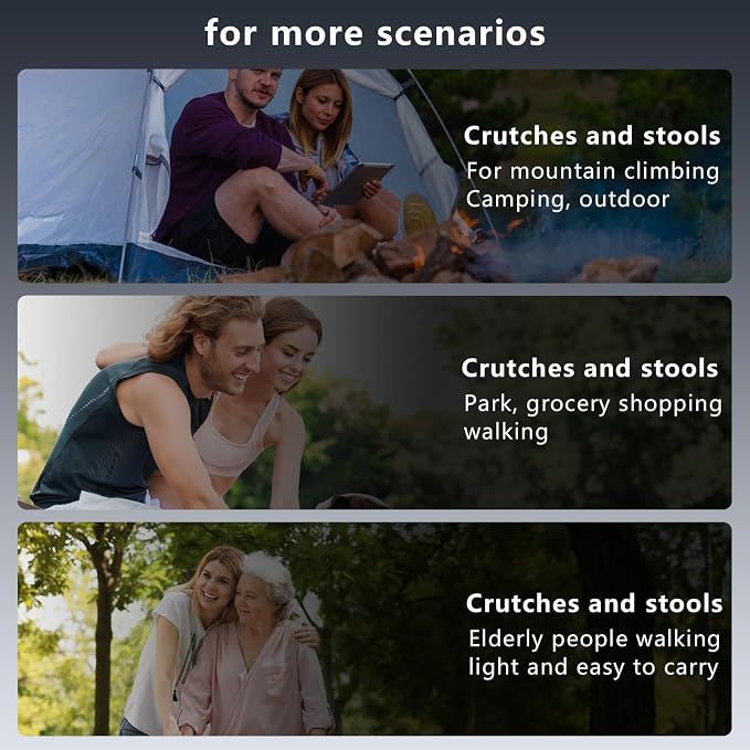 Anti-Slip Walking Cane with Seat Folding Lightweight,Walking Stick Height Adjustment,Portable and Sturdy Cane Chair for Travel Outdoor Use, Queuing, Elderly Women and Men