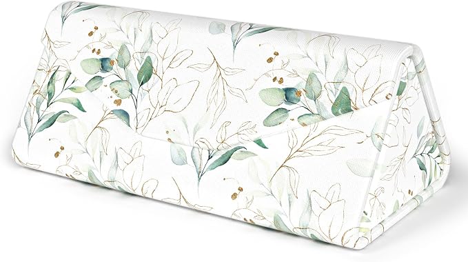Sunglasses Case, Foldable Glasses Case, Magnetic PU Leather Hard Shell Folding Eyeglass Holder Box, Collapsible Unisex