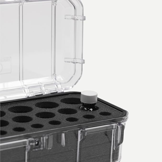 Evergreen EMT EMS Lockable Narcotics and Medication Storage Boxes / IP67 Waterproof/Airtight Dustproof for Ambulance, Emergency Services, Home Storage, Refrigerator Safe (Narcotics Foam + Clear)