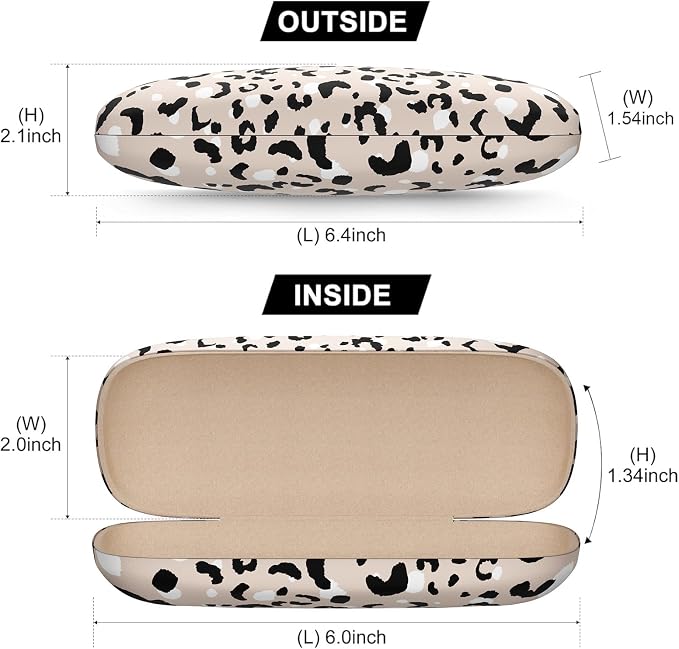 Eyeglasses Case, Hard Shell Protective Case for Glasses, Unisex for Women Men