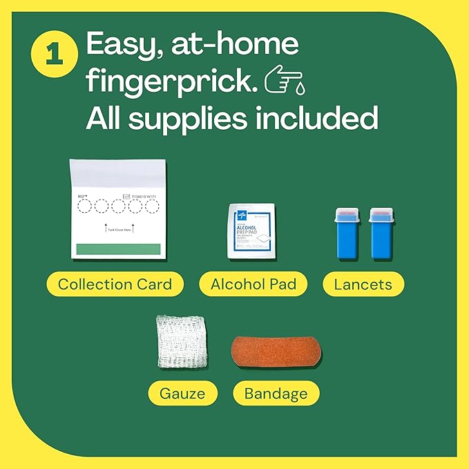 Everlywell Food Sensitivity Test - Learn How Your Body Responds to 96 Different Foods - at-Home Collection Kit - CLIA-Certified Labs - Ages 18 Plus