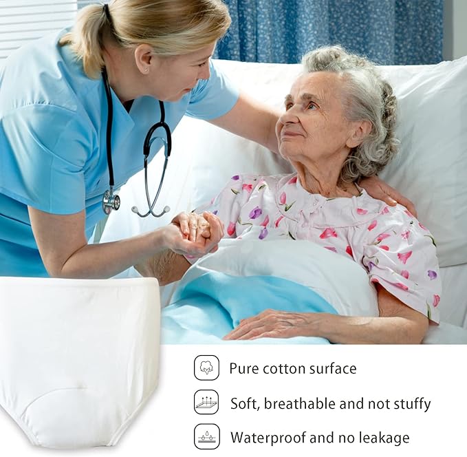 Pull On Style Adult Cloth Diaper, Reusable Nappy Washable Elderly Incontinence Care Protection Nappies Underwear for Women, Repeatedly Washing Leak-Proof Safety Pants (Women (x-Large))