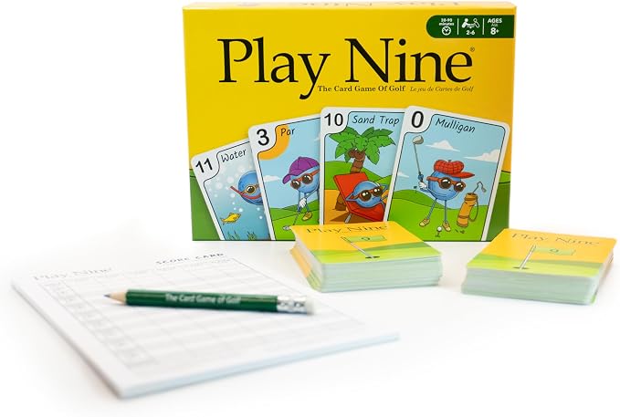 Play Nine The Card Game of Golf, Ages 8 and Up, Couples Date Night Gift, Game Night Favorite, 15 Min Gameplay, Family Friendly Card Game for Kids, Teens & Adults, Great Golf Gift