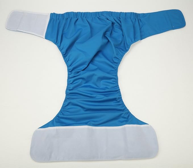 Large Teen Adult Cloth Diaper Nappy Reusable Washable for Disability for Men (Blue (Large 26in to 50in))