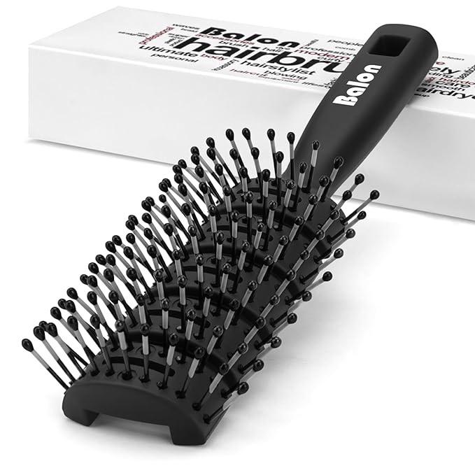 Hair Brush for Men and Women, Pain-Free Speed Dry Detangling Brush | Vented Brush Design for Fast Airflow, Anti-static Bristles Reduce Breakage, Works on Wet or Dry, Straight or Curly Hair