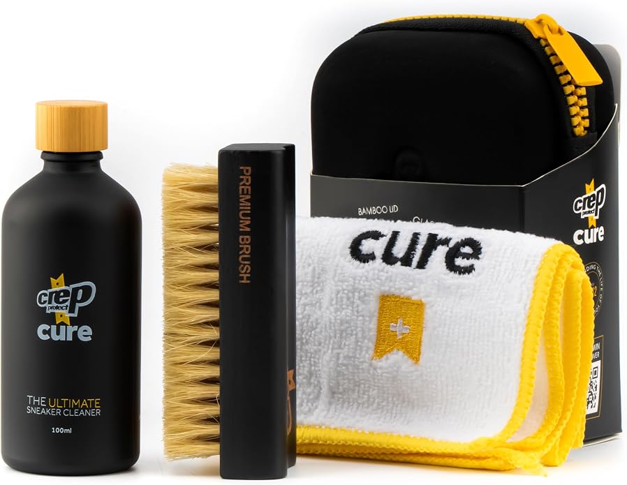 Crep Protect Sneaker Cleaner Kit - Deep Cleaning Shoe Cleaner for White Shoes, Leather, Suede, Nubuck & Canvas | Brush, Solution & Microfiber Cloth Included