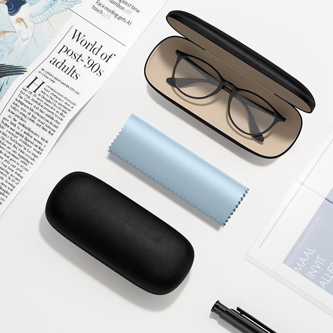 Eyeglasses Case, Hard Shell Protective Case for Glasses, Unisex for Women Men
