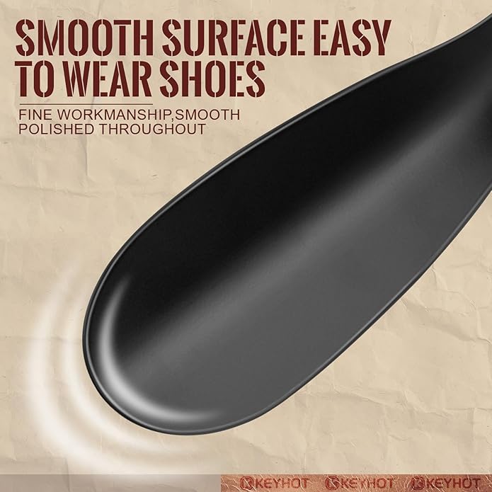 Shoe Horn Long Handle for Seniors Men Women,Long Metal Shoehorn for Boots,16.5" Stainless Steel Shoe Spoon Helper