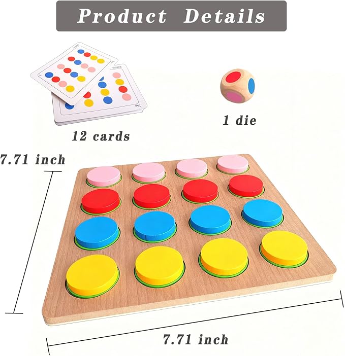 Dementia Activities & Games for Seniors | Colors Match-Up Puzzles Gifts & Wooden Alzheimers Products for Elderly Adults